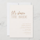 Invitation Faisons doucher la mariée Fête des mariées minimal (Devant)