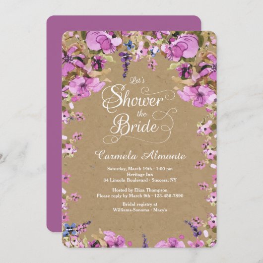 Invitation Faisons douter l'invitation de la mariée (Devant / Derrière)