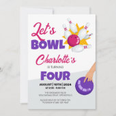 Invitation Faisons du Bowling Anniversaire Bowling Enfants (Devant)