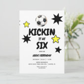 Invitation Faisons du foot à Six Fête d'anniversaire de 6 ans (Debout devant)