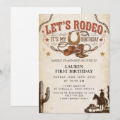 Invitation Faisons du Rodéo C'est Mon Anniversaire (Devant / Derrière)