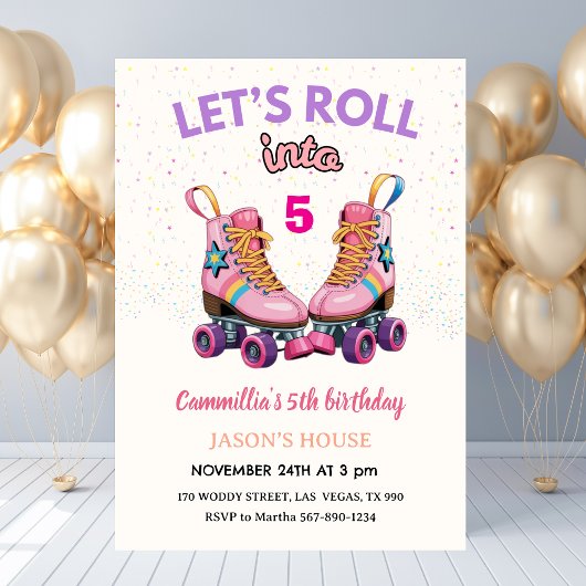 Invitation Faisons du Roller pour les 5 ans de Cammillia