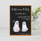 Invitation Faisons face à face, une fête d'Halloween (Debout devant)