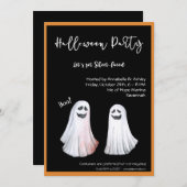 Invitation Faisons face à face, une fête d'Halloween (Devant / Derrière)