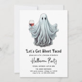 Invitation Faisons face à la fête d'Halloween adulte (Devant)