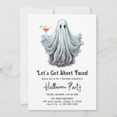 Invitation Faisons face à la fête d'Halloween adulte (Devant)