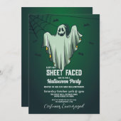Invitation Faisons face à la feuille de l'Halloween Fête Fant (Devant / Derrière)