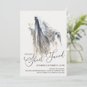 Invitation Faisons face à la feuille, Ghost Martini Halloween (Debout devant)