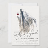 Invitation Faisons face à la feuille, Halloween de vin fantôm (Devant)