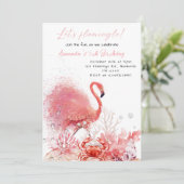 Invitation Faisons Flamingle ! Fête d'anniversaire Flamant Ro (Debout devant)