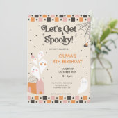 Invitation Faisons Halloween Mignon Anniversaire Fête (Debout devant)