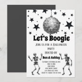 Invitation Faisons la danse Boogie Boule disco Halloween (Devant / Derrière)
