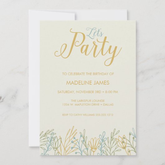 Invitation Faisons la fête (Devant)