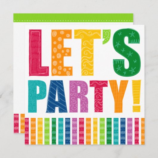 Invitation Faisons la fête ! (Devant / Derrière)