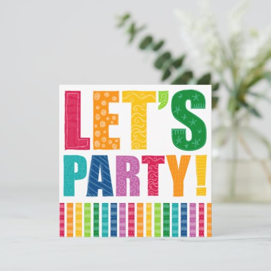 Invitation Faisons la fête ! (Debout devant)