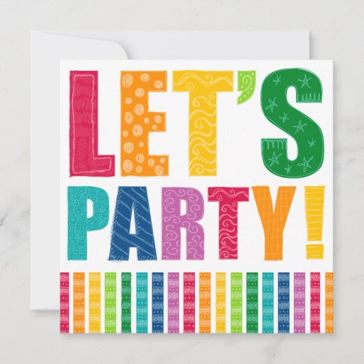 Invitation Faisons la fête ! (Devant)