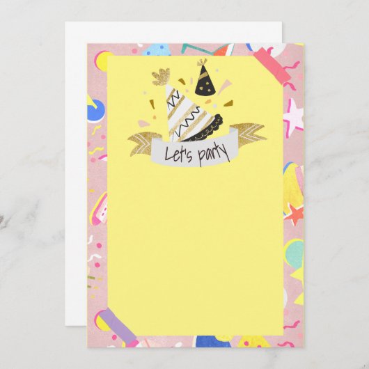 Invitation Faisons la fête (Devant / Derrière)