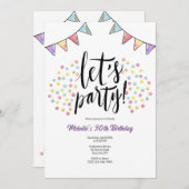 Invitation Faisons la fête (Devant / Derrière)