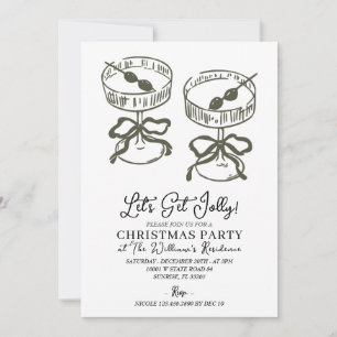 Invitation Faisons la fête à Noël - Martini aux olives