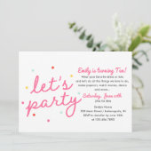 Invitation Faisons la fête Anniversaire (Debout devant)