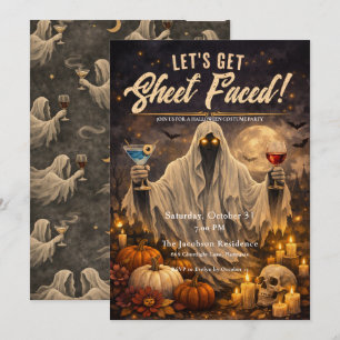 Invitation Faisons la fête avec des costumes Halloween