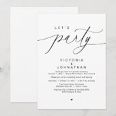 Invitation Faisons la fête avec joie après le dîner Mariage (Devant / Derrière)