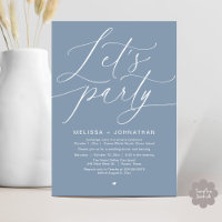 Faisons la fête avec joie après le dîner Mariage