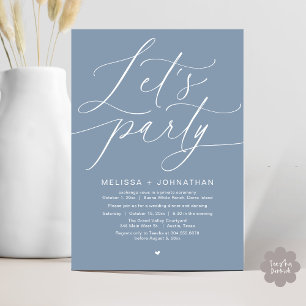 Invitation Faisons la fête avec joie après le dîner Mariage