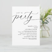 Invitation Faisons la fête avec joie après le dîner Mariage (Debout devant)