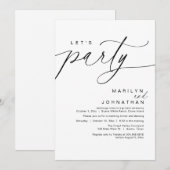 Invitation Faisons la fête avec joie après le dîner Mariage (Devant / Derrière)