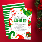 Invitation Faisons la fête avec les elfes | Fête de Noël