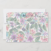 Invitation Faisons la fête ! | Belle aquarelle perdue Florale (Dos)