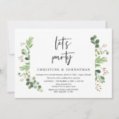 Invitation Faisons la fête, Célébration de mariage en fuite (Devant)