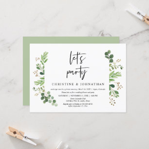 Invitation Faisons la fête, Célébration de mariage en fuite
