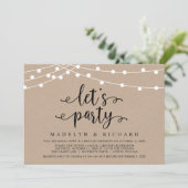 Invitation Faisons la fête, Célébration de mariage en fuite (Debout devant)