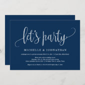 Invitation Faisons la fête, Célébration de mariage en fuite (Devant / Derrière)