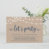 Invitation Faisons la fête, célébration de mariage en fuite I (Debout devant)