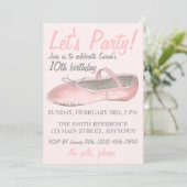 Invitation Faisons la fête ! Chaussure de ballet Ballerina de (Debout devant)