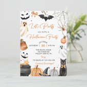 Invitation Faisons la fête Citrouille du parti Halloween (Debout devant)