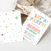 Invitation Faisons la fête colorée fête d'anniversaire