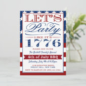 Invitation Faisons la fête comme en 1776 | 4 JUILLET (Debout devant)