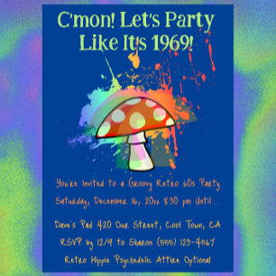 Invitation Faisons la fête comme si c'était la fête de 1969