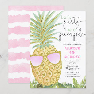 Invitation Faisons la fête comme une fête d'anniversaire de f