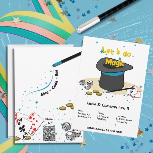 Invitation Faisons la fête d'anniversaire conjointe des enfan