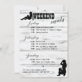 Invitation Faisons la fête de bachelorette cowgirl (Dos)