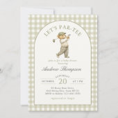 Invitation Faisons la Fête de Golf pour Bébé Garçon (Devant)