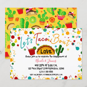 Invitation Faisons la Fête de l'Amour Fiançailles Mariage Fie