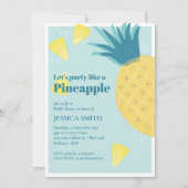 Invitation Faisons la Fête des mariées d'ananas (Devant)