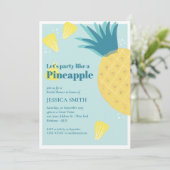 Invitation Faisons la Fête des mariées d'ananas (Debout devant)