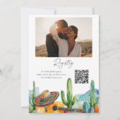 Invitation Faisons la Fête Désert QR Code Photo Enterrement d (Dos)